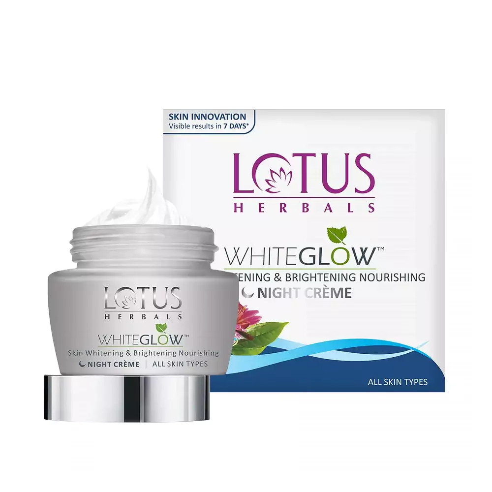 Lotus Herbals White Glow Skin Whitening and Brightening Nourishing Night Creme (40g)
